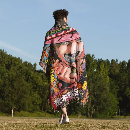 JoJo's Bizarre Steel Ball Run Adventure Woven Tapestry Throw Blanket - Bold anime wall hanging - Image 5