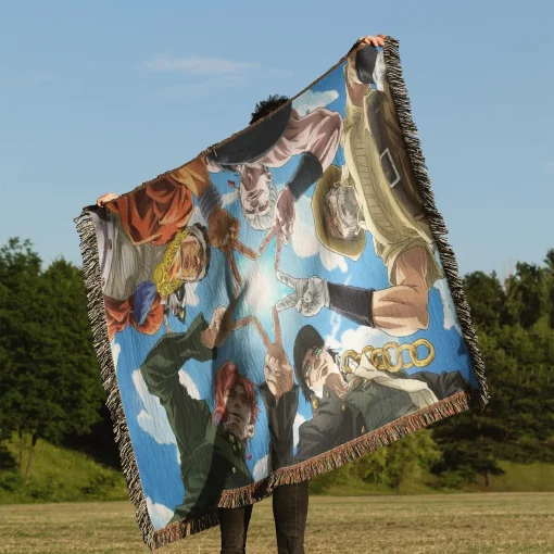 JoJo's Bizarre Adventure Woven Tapestry Throw Blanket - Versatile home decor and gift - Image 3