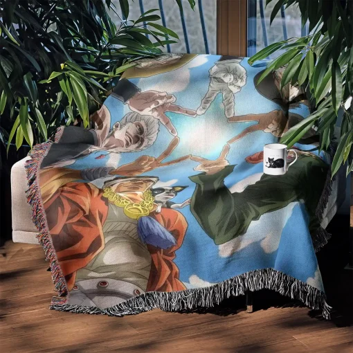 JoJo's Bizarre Adventure Woven Tapestry Throw Blanket - Versatile home decor and gift - Image 4