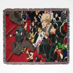 My Hero Academia Woven Tapestry Throw Blanket - Popular anime room accent and cozy throw