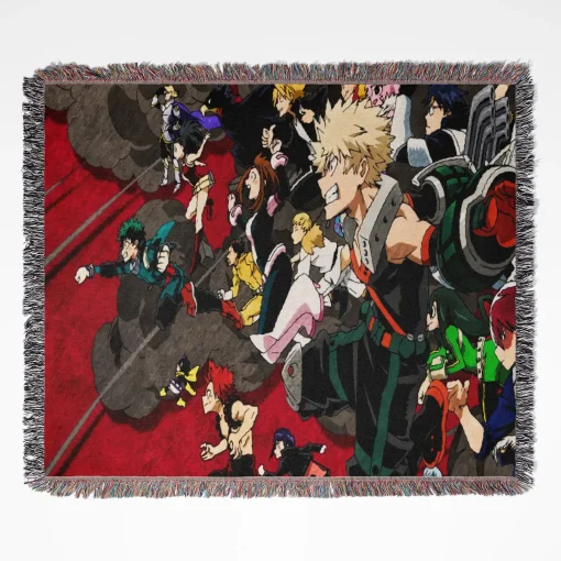 My Hero Academia Woven Tapestry Throw Blanket - Popular anime room accent and cozy throw