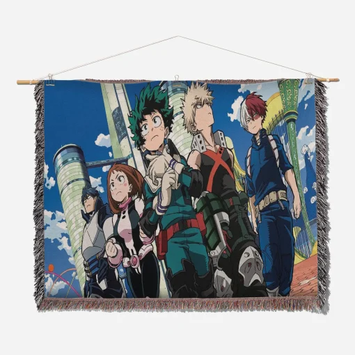 My Hero Academia Woven Tapestry Throw Blanket - Heroic wall art for home decor - Image 2