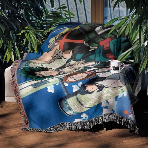 My Hero Academia Woven Tapestry Throw Blanket - Heroic wall art for home decor - Image 4