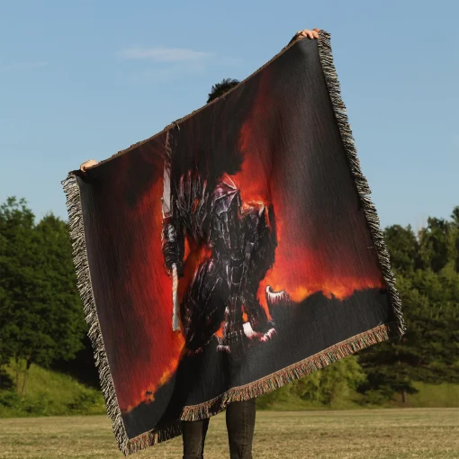 Berserk Armor Woven Tapestry Throw Blanket – Bold Wall Art or Room Decor, Great Gift for Anime Enthusiasts - Image 3