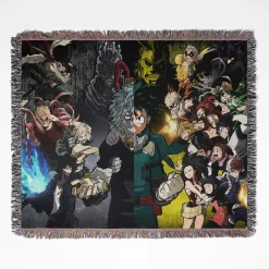 My Hero Academia Woven Tapestry Throw Blanket - Vibrant room decor and wall hanging