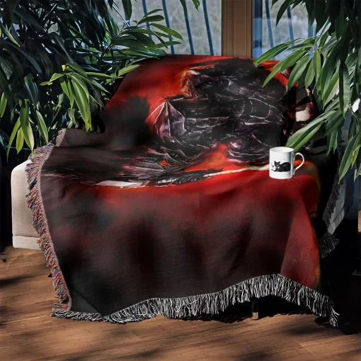 Berserk Armor Woven Tapestry Throw Blanket – Bold Wall Art or Room Decor, Great Gift for Anime Enthusiasts - Image 4