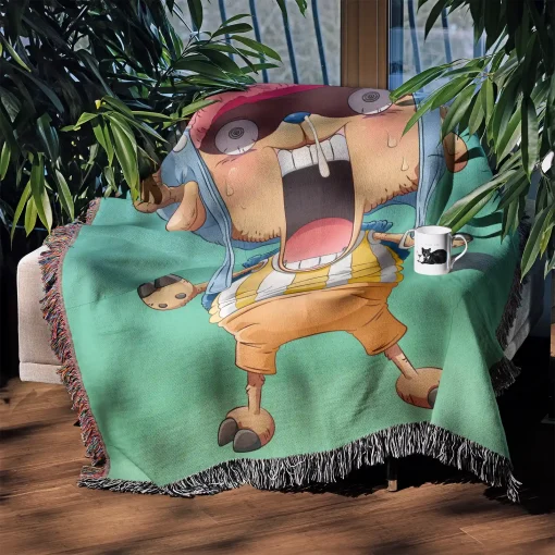 One Piece Tony Tony Chopper Woven Tapestry Throw Blanket - Cute and cozy anime throw - Image 3