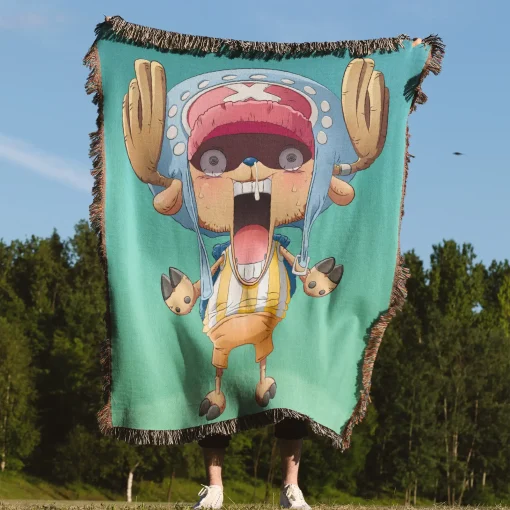 One Piece Tony Tony Chopper Woven Tapestry Throw Blanket - Cute and cozy anime throw - Image 4