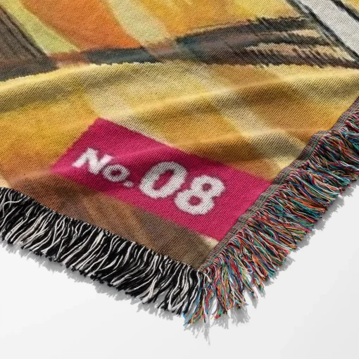 One Punch Man Manga Cover Woven Tapestry Throw Blanket - Action-packed anime wall art - Image 6