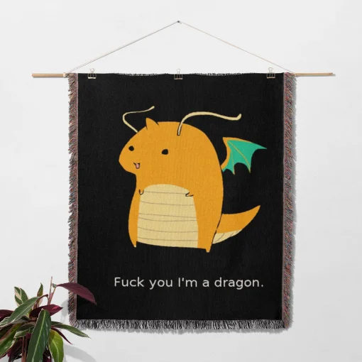 Pokemon Dragonite Woven Tapestry Throw Blanket - Cute and vibrant home accent - Image 2