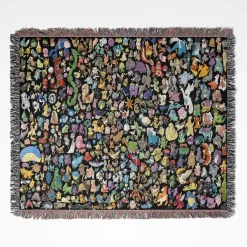 Pokemon Woven Tapestry Throw Blanket - Vibrant and cozy room accent
