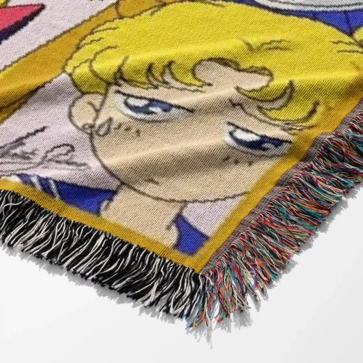 Sailor Moon Woven Tapestry Throw Blanket - Stylish throw and wall hanging - Image 6