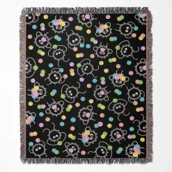 Studio Ghibli Soot Sprite Woven Tapestry Throw Blanket - Adorable and unique room decor