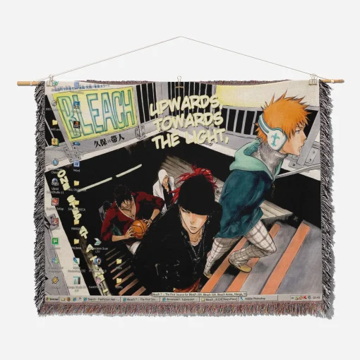 Bleach Woven Tapestry Throw Blanket - Iconic shonen wall art for your space - Image 2