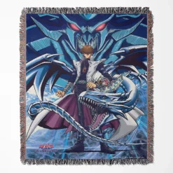 Yu Gi Oh Seto Kaiba Woven Tapestry Throw Blanket - Stylish home decor for duelists