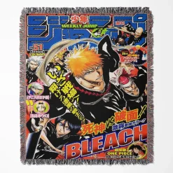 Bleach Manga Cover Woven Tapestry Throw Blanket - Stylish room decor for Bleach fans