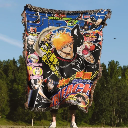 Bleach Manga Cover Woven Tapestry Throw Blanket - Stylish room decor for Bleach fans - Image 4