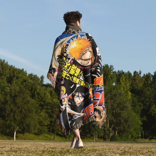 Bleach Manga Cover Woven Tapestry Throw Blanket - Stylish room decor for Bleach fans - Image 5