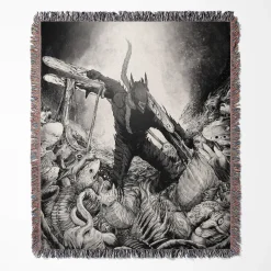 Chainsaw Man Denji Woven Tapestry Throw Blanket - Unique home decor and perfect anime gift