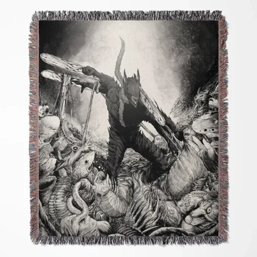 Chainsaw Man Denji Woven Tapestry Throw Blanket - Unique home decor and perfect anime gift