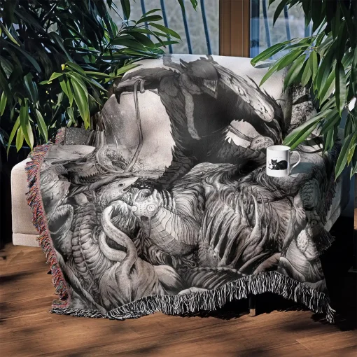 Chainsaw Man Denji Woven Tapestry Throw Blanket - Unique home decor and perfect anime gift - Image 3