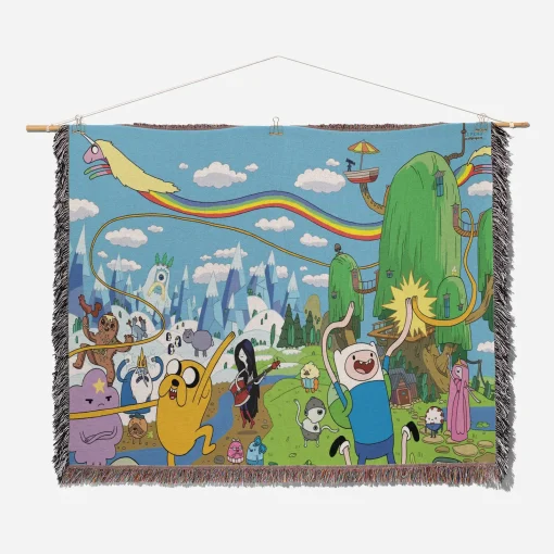 Adventure Cartoon  Woven Tapestry Throw Blanket – Fun Wall Art, Stylish Room Decor, Great for Home Decor - Image 2