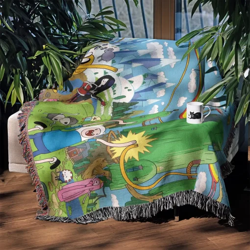 Adventure Cartoon  Woven Tapestry Throw Blanket – Fun Wall Art, Stylish Room Decor, Great for Home Decor - Image 4