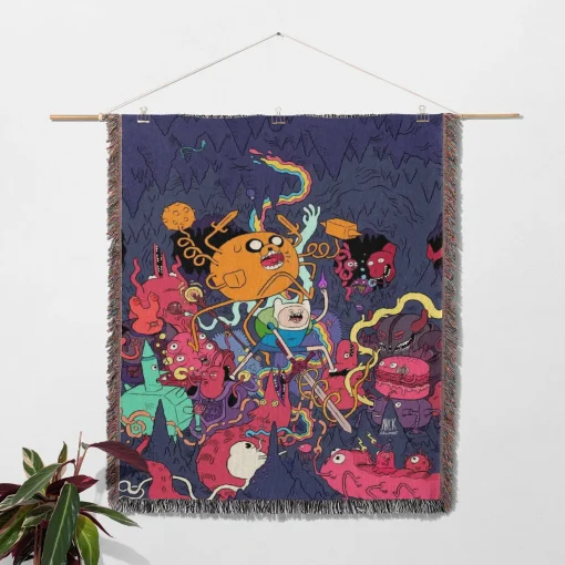 Adventure Cartoon  Woven Tapestry Throw Blanket – Unique Wall Rug, Cozy Room Decor, Collectible Merch - Image 2