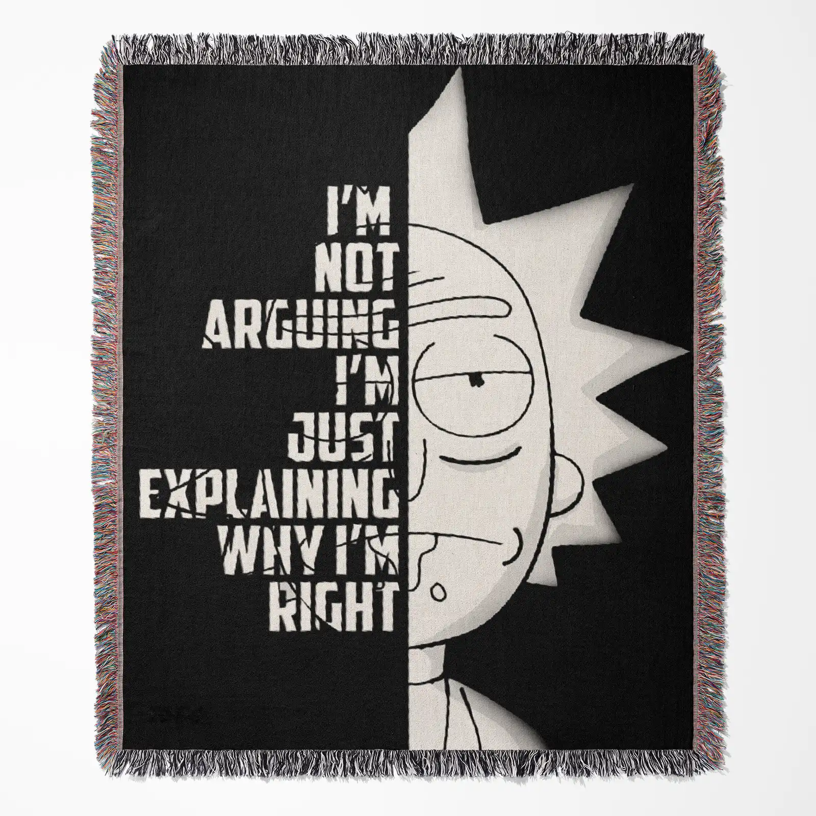 Rick and Morty Woven Tapestry Blanket