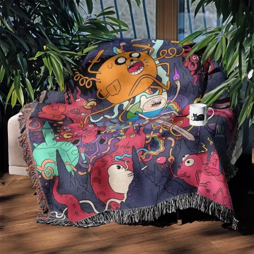 Adventure Cartoon  Woven Tapestry Throw Blanket – Unique Wall Rug, Cozy Room Decor, Collectible Merch - Image 3