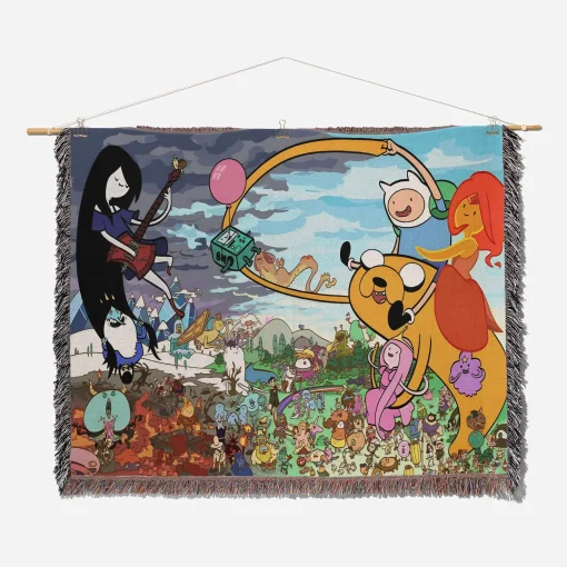 Adventure Cartoon Woven Tapestry Throw Blanket – Vibrant Wall Art, Cool Room Decor, Gift for Fans - Image 2