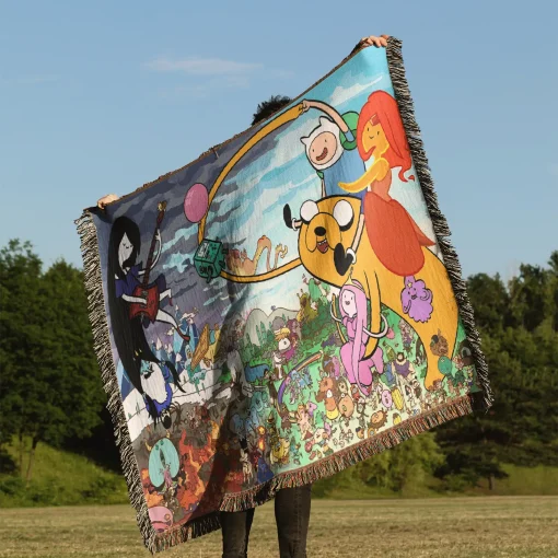 Adventure Cartoon Woven Tapestry Throw Blanket – Vibrant Wall Art, Cool Room Decor, Gift for Fans - Image 3