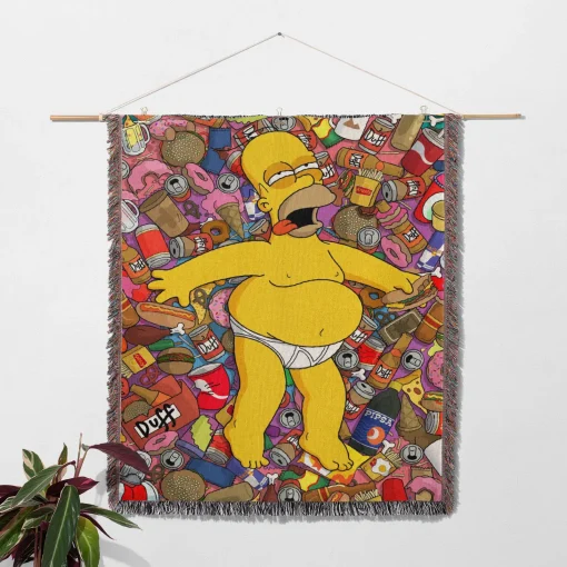 Simpson Woven Tapestry Throw Blanket – Fun Wall Rug, Cozy Room Decor, Perfect Gift - Image 2
