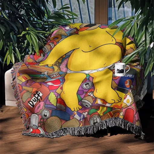 Simpson Woven Tapestry Throw Blanket – Fun Wall Rug, Cozy Room Decor, Perfect Gift - Image 3