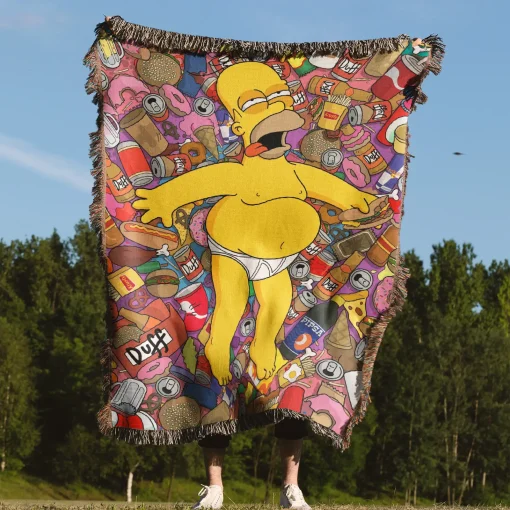Simpson Woven Tapestry Throw Blanket – Fun Wall Rug, Cozy Room Decor, Perfect Gift - Image 4