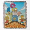 Simpson woven tapestry throw blanket, featuring vintage wall art and unique room decor, ideal for collectors and fans of The Simpsons.