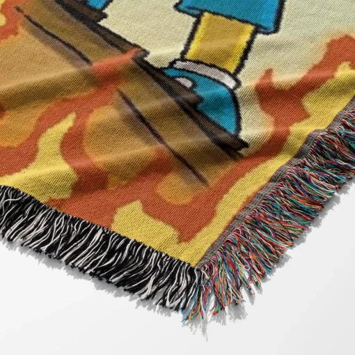 Simpson Woven Tapestry Throw Blanket – Vintage Wall Art, Unique Room Decor, Collectible Merch - Image 6