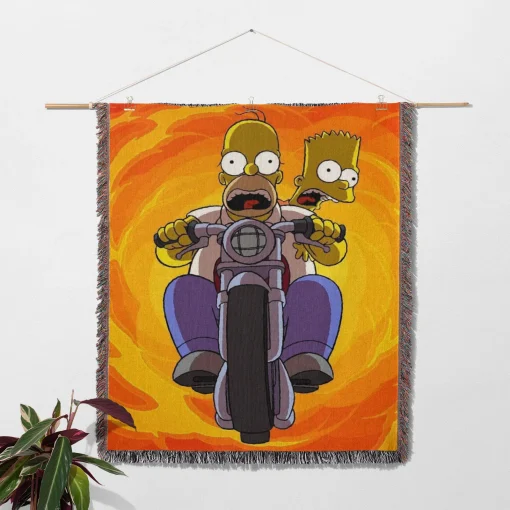 Simpson Woven Tapestry Throw Blanket – Colorful Wall Art, Cool Room Decor, Collectible Accent - Image 2