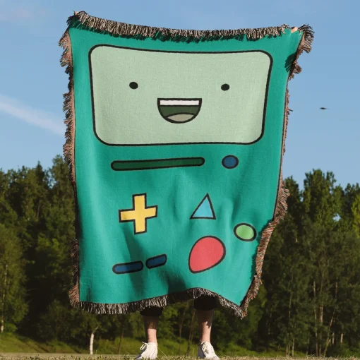 BMO Woven Tapestry Throw Blanket – Retro Wall Art, Cozy Room Decor, Collectible Accent - Image 4