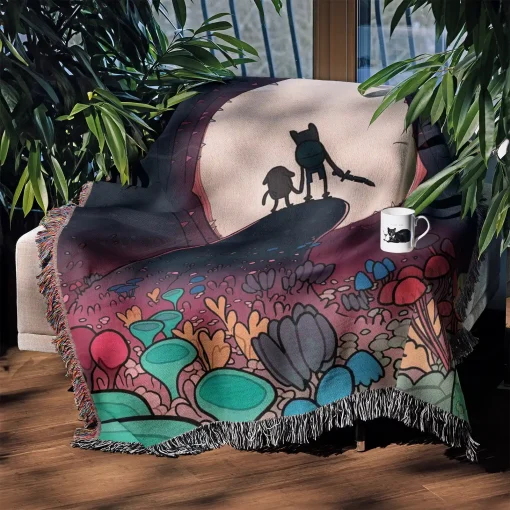 Adventure Cartoon Woven Tapestry Throw Blanket – Stylish Wall Rug, Unique Home Decor, Perfect Gift - Image 3