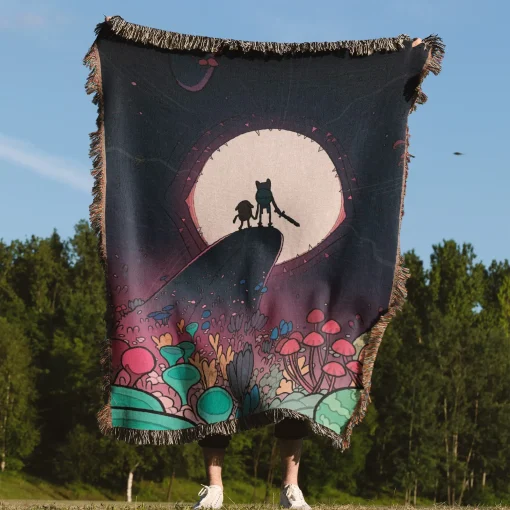 Adventure Cartoon Woven Tapestry Throw Blanket – Stylish Wall Rug, Unique Home Decor, Perfect Gift - Image 4
