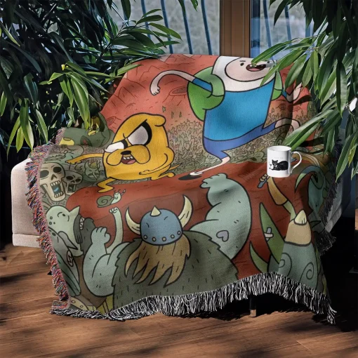 Adventure Cartoon Woven Tapestry Throw Blanket – Fun Wall Art, Cozy Room Accent, Collectible Home Decor - Image 3