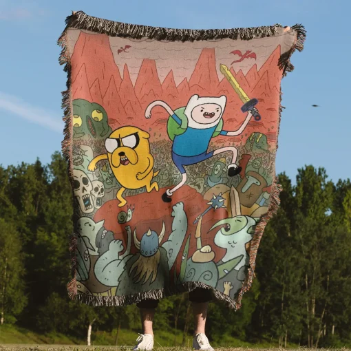 Adventure Cartoon Woven Tapestry Throw Blanket – Fun Wall Art, Cozy Room Accent, Collectible Home Decor - Image 4