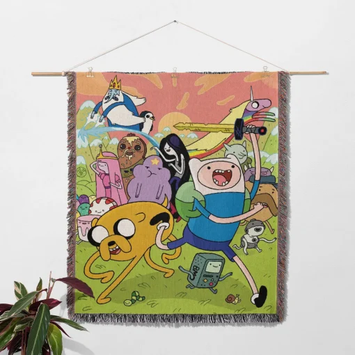 Adventure Cartoon Woven Tapestry Throw Blanket – Cool Wall Rug, Bright Room Decor, Gift for Game Lovers - Image 2