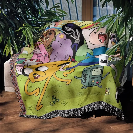 Adventure Cartoon Woven Tapestry Throw Blanket – Cool Wall Rug, Bright Room Decor, Gift for Game Lovers - Image 3