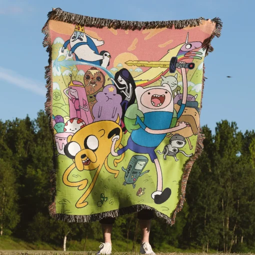 Adventure Cartoon Woven Tapestry Throw Blanket – Cool Wall Rug, Bright Room Decor, Gift for Game Lovers - Image 4