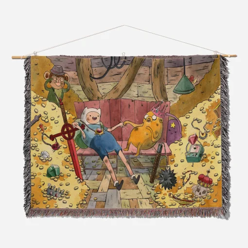 Adventure Cartoon Woven Tapestry Throw Blanket – Fun Wall Art, Cozy Room Decor, Perfect Gift - Image 2