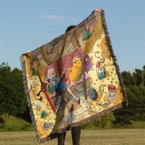 Adventure Cartoon Woven Tapestry Throw Blanket – Fun Wall Art, Cozy Room Decor, Perfect Gift - Image 3