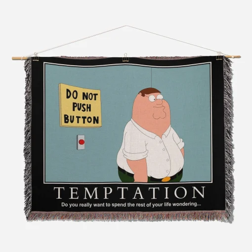 Family Cartoon Woven Tapestry Throw Blanket – Trendy Wall Art, Room Decor, Collectible Merch - Image 2