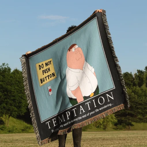 Family Cartoon Woven Tapestry Throw Blanket – Trendy Wall Art, Room Decor, Collectible Merch - Image 3